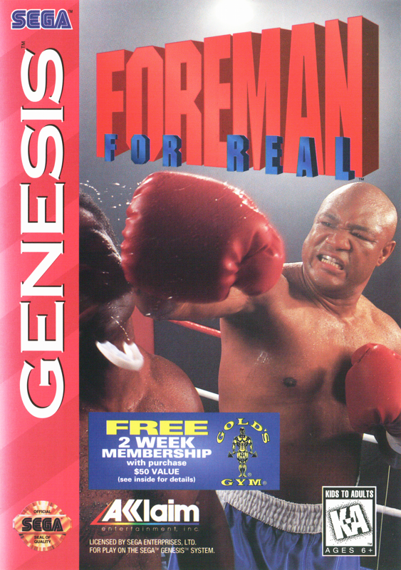 Foreman for Real box art for Sega Game Gear